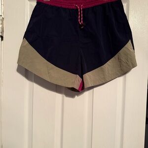 lululemon athletica Navy and Tan Athletic Shorts
